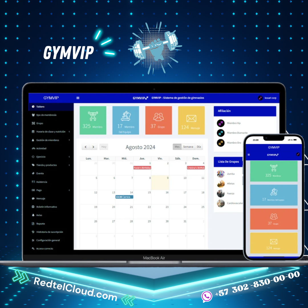 GYMVIP Sistema de Gestión de Gimnasios